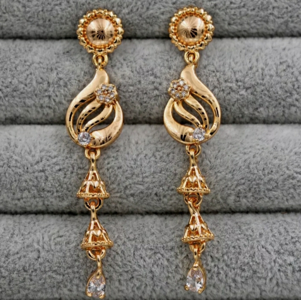 Gold Filled -  Laser Carved Dangle Earrings 2.6"